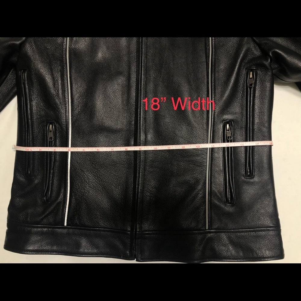 Leather Motorcycle Riding Jacket - Picture 5 of 12